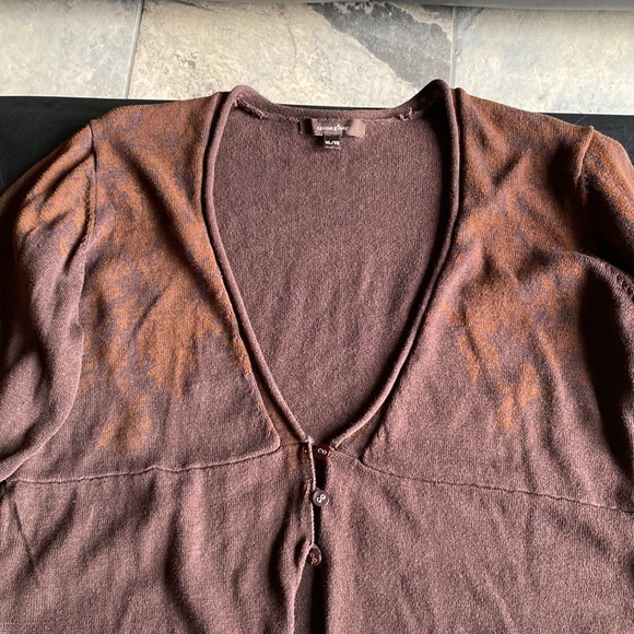 Vintage Cotton Ginny Patterned Cardigan Size Large - Picture 11 of 12